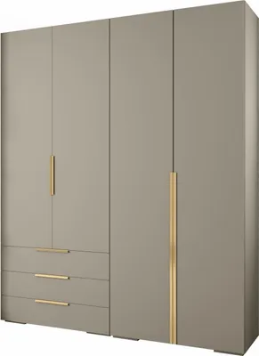 Produktbild von MEBLE KRYSPOL Inova 1 Möbelset Garderobe, 236,7x200x47cm - Kaschmir, Gold