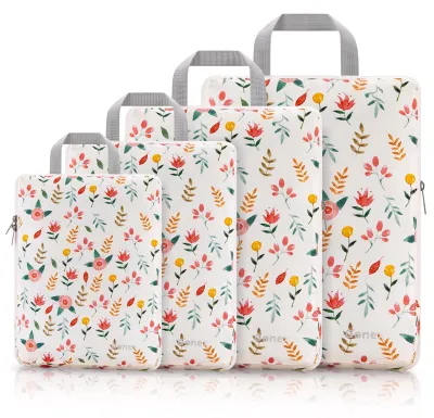 Productafbeelding van Omgoods - 4-delige Compression Packing Cubes Set - Ruimtebesparende Koffer Organizers