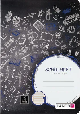 Produktbild von LANDRÉ Schulheft DIN A5 Lineatur 1 / liniert 16 Blatt