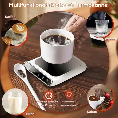 USB Tassenwärmer Aus Walnussholz - Elektrischer Heizuntersetzer Für Tee & Kaffee