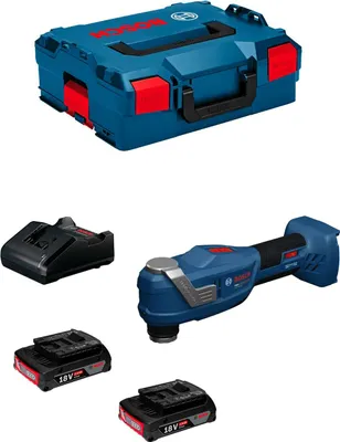Zdjęcie produktu dla Narzędzie wielofunkcyjne BOSCH GOP 18V-30 (2 akumulatory 2,0 Ah + GAL18V-20 + L-Boxx 136)