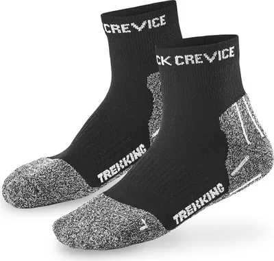 Immagine prodotto di BLACK CREVICE - Donne/Uomini/Bambini - Calze da trekking, sport ed escursioni - 3 paia | Colore: Nero/Bianco | Taglia: 1 (35-38)