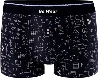 Immagine prodotto di Boxer Go Wear da uomo 4 pezzi - cotone, fantasia, comodi e alla moda, Boxer:Fantasia (Nero.Grigio.Blu), Abbigliamento uomo taglia:M / 2XL