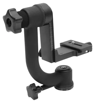 Produktbild von Gimbal-Stativkopf, 360° Drehung, Schnellwechselplatte, schwarz