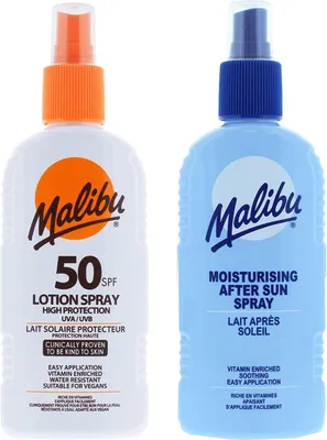 Obrázek produktu pro Malibu SPF50 vodotěsný sprej 200ml + balzám spreje po opalování 200 ml
