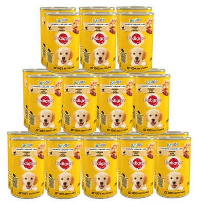 Produktbild von Pedigree Junior 24x400g Mit Huhn in Gelee Gesunder Start Für Welpen 1-12 Monate
