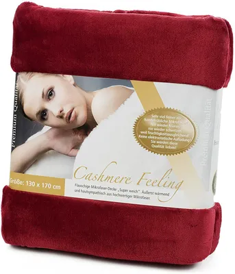 Produktbild von Gözze Premium Cashmere-Feeling Decke rot 130x170 cm