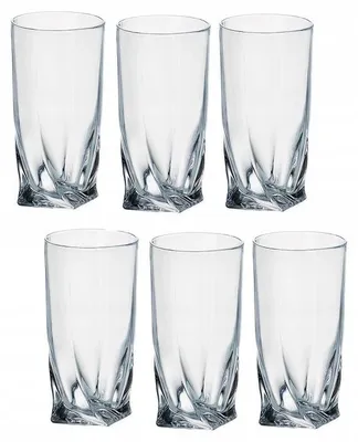 Produktbild von Gläser Set Bohemia Quadro 350 ml 6 Stück aus kristallklarem Glas