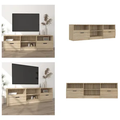 Obrázok produktu pre vidaXL TV skrinka Sonoma dub 150x33,5x45 cm materiál na báze dreva - TV skrinka - TV stolík - TV nábytok