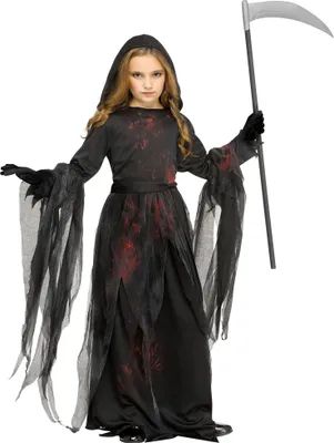 Produktbild von Geist in schwarz Halloween Kostümen Kinder Mädchen Kindergröße: 140-152