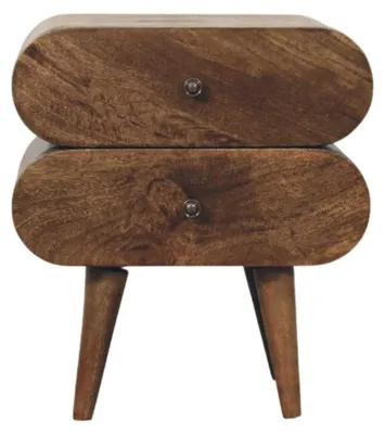 Produktbild von Artisan Furniture Massivholz-Nachttisch, schmal, 2 Schubladen