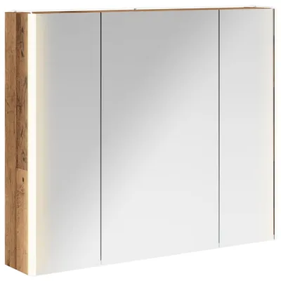 Produktbild von Badezimmerspiegelschrank Altholz 83,5 x 15,5 x 70 cm