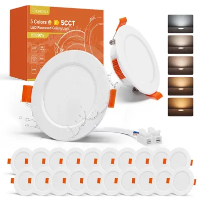 Productafbeelding van 5CCT Led-inbouwspots, 230 V, 5 W, 550 lumen, IP44 inbouwverlichting