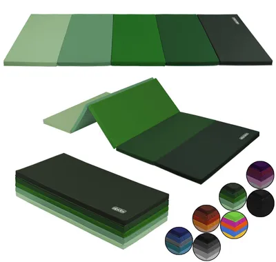 Produktbild von ALPIDEX Turnmatte klappbare Weichbodenmatte 185 x 78 x 3,2 cm Gymnastikmatte Sportmatte für zuhause Kinder Erwachsene, Farbe:grün