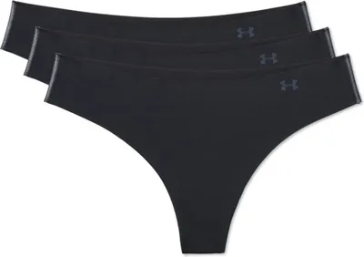 Zdjęcie produktu dla UNDER ARMOUR Pure Stretch Tanga damska w 3-paku czarna 1325615-001 - XL