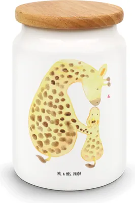 Produktbild von Mr. & Mrs. Panda behälter Giraffe Kind - Weiß - Geschenk, Sohn, Afrika, Lieblingsmensch, Keksdose, Kaffeedose, Teedose, Dose, Vorratsdose, Vorratsbehälter, Mutter, Mama