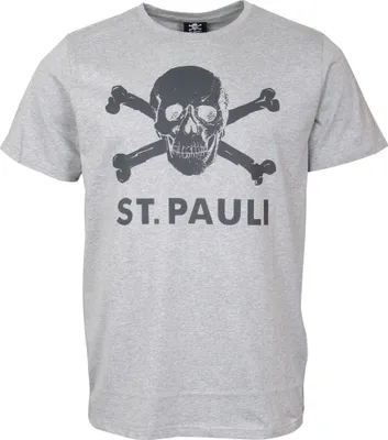 Produktbild von FC St. Pauli - T-Shirt Totenkopf - grau melange
