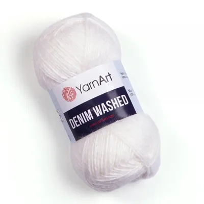 Produktbild von Yarn Art Denim Washed 900 White Strickgarn