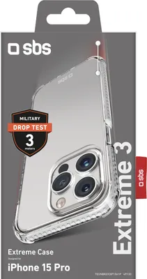 Produktbild von SBS Extreme X3, Cover, Apple, iPhone 15, 15,5 cm (6.1"), Transparent
