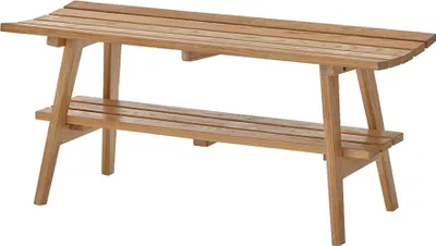 Image de Sitzbank >BANTRY< in holzfarben, Eiche massiv geölt - 100x45x36cm (BxHxT)