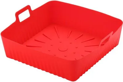 Immagine prodotto di Stampo grande XXL in silicone per friggitrice ad aria, 23 cm, riutilizzabile, quadrato, 9 pollici, riutilizzabile