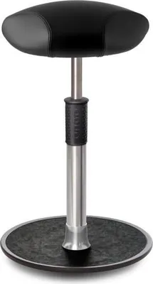 Produktbild von Sitz- Stehhocker Free Tall Triangel Boxmark Leder schwarz chrom /schwarz.