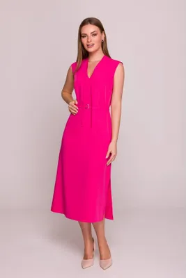 Zdjęcie produktu dla Stylove Sukienka damska midi Lilliane S410 różowy XXL