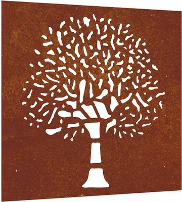 Obrázok produktu pre vidaXL Záhradná dekorácia na stenu 55x55 cm Corten Steel Tree Design