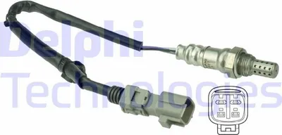 Produktbild von DELPHI Lambdasonde für TOYOTA AURIS (NRE15, ZZE15, ADE15, ZRE15, NDE15) nach-Kat Beheizt 420mm ES20527-12B1