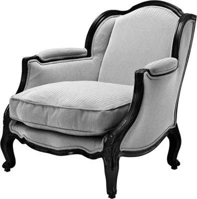 Produktbild von Casa Padrino Luxus Antikstil Sessel Schwarz / Weiß 76 x 80 x H. 85 cm - Hotel Möbel