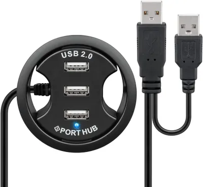 Zdjęcie produktu dla Goobay 93893, USB 2.0, USB 2.0, 480 Mbit/s, Czarny, 1,5 m, RoHS