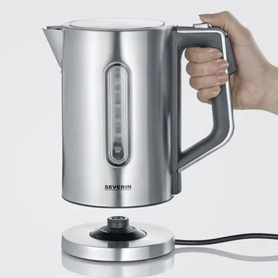Productafbeelding van SEVERIN WK3418 Kettle - Stainless Steel - 1.7 L - Adjustable Temperature - LCD Display