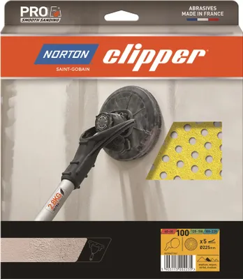 Produktbild von Norton Clipper Giraffenschleifscheiben 225mm G131 Multi-Air Lochung 5er VE G100