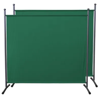 Produktbild von 2 Stück Paravent 180 x 178 cm Grün - Raumteiler Stellwand Blickdicht Innen & Außen - Garten & Balkon Sichtschutz Trennwand