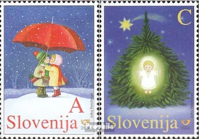 Produktbild von Briefmarken Slowenien 2004 Mi 490-491 (kompl.Ausg.) postfrisch Weihnachten und Naujahr