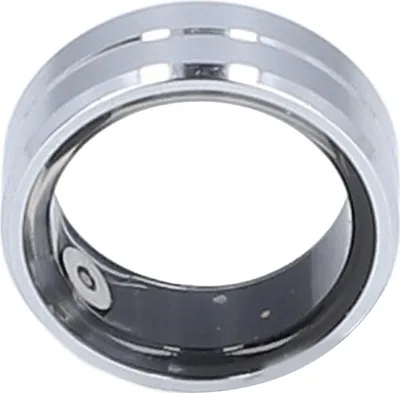 Immagine prodotto di Anello della salute intelligente, IP68, impermeabile, connessione Bluetooth, ricaricabile, contapassi, tracker per uomini e donne, argento, diametro interno 17,3 mm/0,68 pollici