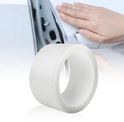 Image de Film de protection pour automobile, imitation fibre de carbone, transparent, 5 cm x 5 mètres
