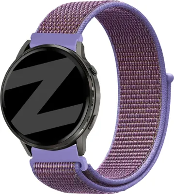 Produktbild von Bandz Nylon-Laufband (18mm) - Geeignet für Garmin Vivoactive 4s / Vivomove 3s / Venu 2s / Venu 3s / Forerunner 255s / Forerunner 265s / Venu 4 - 41mm - Flieder