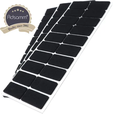 Produktbild von Adsamm® | 60 x selbstklebende Filzgleiter / Schwarz / 20x40 mm / rechteckig / Möbelgleiter aus Filz mit 3.5 mm Stärke
