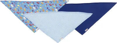 Obrázek produktu pro Playshoes Baby – pro chlapce (0-24 měsíců) – šátek kolem krku, trojúhelníkový tvar, motiv auta, balení 3 kusů, lze prát