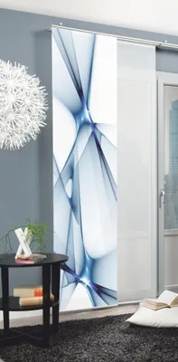 Produktbild von Home Wohnideen Schiebevorhang Dekostoff DigitaldruckFranklin 1 teilig 245 x 60 cm Blau