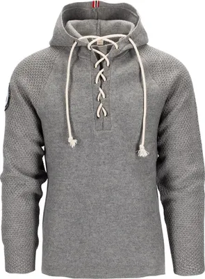 Produktbild von AMUNDSEN Boiled Herren Hoodie Laced aus Merino-Wolle grau M