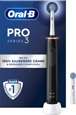 Produktbild von Oral B elektrische Zahnbürste Elektronik Pro 3 3000 Andrucksensor Reinigung Schwarz
