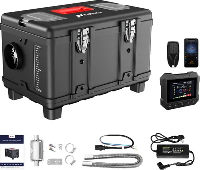 Zdjęcie produktu dla nagrzewnica 12V 5KW-8KW z bluetooth Przenośna nagrzewnica powietrza z konwerterem DC