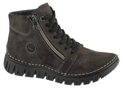 Produktbild von Rieker Damen Stiefelette Profilsohle Reißverschluss 57502, Größe:38 EU, Farbe:Grau