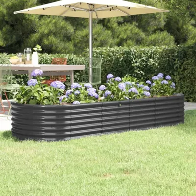 Image de Maison Exclusive - Lit surélevé de jardin Acier galvanisé Anthracite