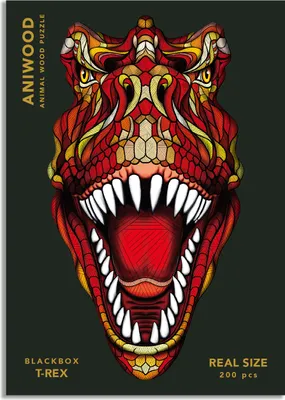 Produktbild von ANIWOOD Puzzle T-Rex L 200 Teile, Holz (36,6 x 28,5 x 0,5 cm), 200-teilig (1 Set)