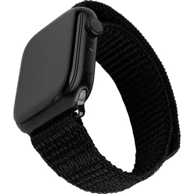 Zdjęcie produktu dla FIXED Nylon Sporty Strap, Pasek, Smartwatch, Czarny, Apple, Apple Watch 42mm, 44mm, 45mm, Nylon