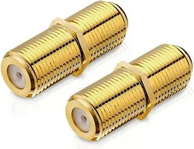 Produktbild von SAT-Adapter (F-Buchse auf F-Buchse) vergoldet (2 Stück)