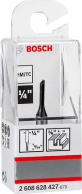Image de Fraise à rainurer Bosch, 1/4 pouce, D1 3,2 mm, L 7,7 mm, G 51 mm 2608628427